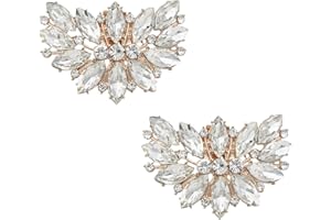 Pwsap Lusso Clip Fibbie Scarpe da Sposa, Scarpe Clip di Cristallo, Staccabili Gioielli Fermagli per Scarpe, per Gioielli per Borsa Sciarpa Cappello