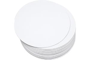 Gcardist 15.24cm White Cake Boards Round 25-Packs Circles Rounds Cardboard Base Food-Grade Cake Plate(Thinner But Stronger, 6 Inch)