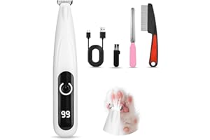 TIDEVAN Maszynka do strzyżenia stóp zwierząt domowych trymer do łap akumulatorowych maszynki do strzyżenia psów nożyczki do strzyżenia psów z oświetleniem LED do łap oczu uszy twarz