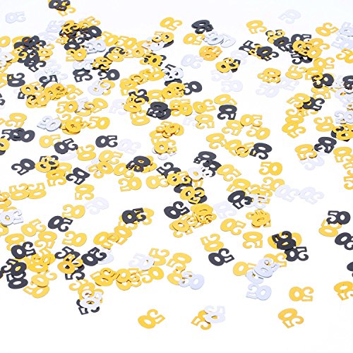 Outus 50 Number Konfetti Geburtstag Dekoration, Tisch Konfetti, 50 g/ 1,7 Unzen - 5