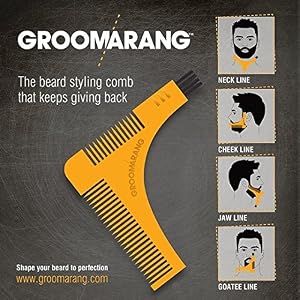 GROOMARANG Beard comb & Bart Template for the perfect Bartfom, Bart Styling, Shaving the Bart line, Symmetrical Bart by… - Image 3