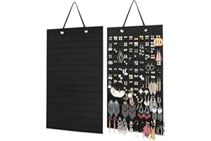HMCEY Portagioielli da Appendere,Porta Collane da Armadio,Hanging Jewelry Organizer Gioielli da Appendere,Appendi Collane da Armadio,Porta Orecchini Organizer da Parete,Appendi Orecchini da Parete