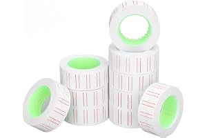 30 Rullar 15000st Etiketter Prisdekaler Enkelradsetikettpapper Vit för MX5500 Pistoletikett 21x12mm