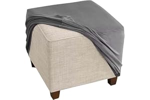 ZEaink Copri Pouf Elasticizzato Ottomano Poggiapiedi 40x40/80x80/60x60/50x50/45x45 Copertura Ottomana, Copri Pouf Quadrato in Velluto Lavabile,Copri Sgabello (Color : #1, Size : 50x50cm/20x20in)