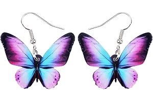 BAMAY Acryl Insekten Monarch Schmetterling Ohrringe baumeln Schmuck blau Morpho Schmetterling Ohrringe für Frauen Mädchen Charms Geschenke