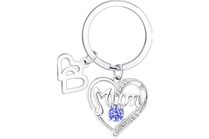 BESPMOSP Mum Keychain Mum Keyring from Daughter Son Mother's Day Gifts Heart Gifts Birthday Gifts For Mum Crystal Pendant Keyring
