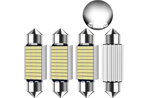 Safego 4x C5W LED Canbus Senza Errori 39mm 30SMD 3014 Lampadine per Luci Interne Auto o Targa a LED Bulbi 3423 6411 Xeno Bianco 6000k-6500k