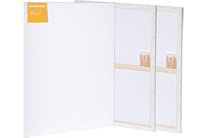 TOUROCMONT Keilrahmen 3er Set Leinwand 50x70 cm aus 100% Baumwolle 380 g/m² Leinwand Set Maltuch zum Malen