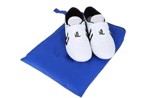 Keenso Chaussures de Taekwondo, pour la Boxe Sportive Kung fu Taichi, Sneaker d'arts Martiaux, Chaussures légères pour Hommes et Femmes avec Sac de Rangement Bleu