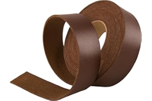 yumcute Cinghie in ecopelle, strisce in pelle larghe 2,5 cm, lunghe 300 cm, motivo litchi marrone, rotolo di pelle artigianale per fai da te fatto a mano, cinghie per borse e collare per animali