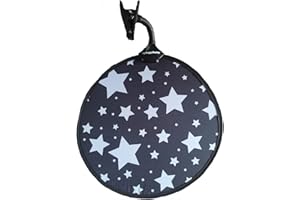 My Buggy Buddy Sunshade for Pram/ Car Seat, Universal Fit Parasol, UPF 50+ Protection, Easy Fold Away/ Pop Open, 34 cm Diameter, Silver Stars