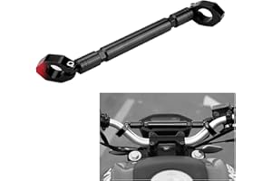 HAPIVIDA Barre D'équilibre de Moto 22mm Barre Transversale de Levier de Renfort de Moto En Alliage D'aluminium Universel pour Accessoires de Guidon de Vtt(Noir)