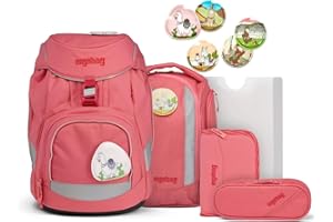 ‎ERGOBAG ergobag Pack Set ergonomischer Schulrucksack flexibel 6-teilig Set 1. Klasse Grundschule für Mädchen und Jungen