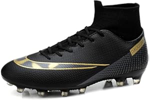 AOIKOY Football Boots Men's Trainers Outdoor High Top Football Shoes Professional Athletics Sneakers Teenager Breathable Soccer Shoes Lace Up Unisex