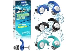 ANANJY Tapones para los Oídos para Natación - 3 Pares de Tapones de Silicona Suave Reutilizables para Nadar, Perfectos para el Surf, el Buceo, la Piscina, la Ducha y Otros Deportes Acuáticos
