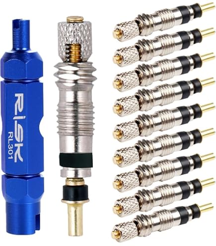 LEZYNE ABS-1 Pro Bike Valve Chuck - Presta & Schrader Compatible, Aluminum Construction With Core Tool