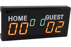 TOPIKY Tabellone Segnapunti Elettronico Portatile LED Segnapunti Digitale, Tabelloni Segnapunti Digitali Elettronici da Tavolo Portatili con Telecomando, per Giochi al (EU)