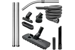 PRIMEBAG Schlauch Set kompatibel für Kärcher WD Serie WD1 WD2 WD3 WD4 WD5 WD6 WD7 Saugschlauch, 3-teiliges Rohr, Bodendüse, Fugendüse, Bürsten II Nass-/Trockensauger Zubehör 9-teilig