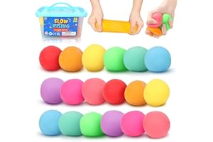 Squishy Stress Balls Fidget Toys: 18 Pack Classroom Prizes, LESONG Sensory Dough Squeeze Balls for Kids Adults, Stress Anxiety Relief Special Needs Toy for Autism ADHD