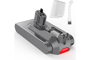 LabTEC V11 - Batteria di ricambio agli ioni di litio da 25,2 V, 3900 mAh, per Dyson 11 (Button Type) Absolute Fluffy V15 Detect Cordless Aspirapolvere con 1 coperchio + 1 spazzola (non adatta per viti