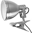 MiniSun | Retro Style Brushed Chrome Domed Clip On Table Lamp Spotlight | Clip Lights, Home Décor & Improvement Essential