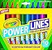 Price comparison product image Crayola Power Lines, Washable Scented Markers, 10-Count, Vibrant Colors, Thick Lines, great for Home & School Projects