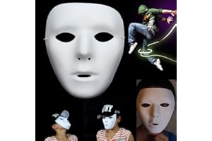Máscara de Jabbawockeez Fool 's Day Joke Máscara Facial de Juguete Fancy Mysterious Costumes Halloween Ghost Dance Hip-Hop Performances Party Dress Mascarada Ball Máscaras por Ungfu Mall
