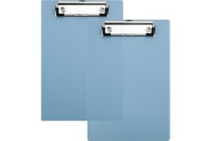 VALICAER 2 sztuki podkładek zaciskowych z tworzywa sztucznego A5, podkładka do pisania, blok do pisania dla studentów, biura, szkoły, małe podkładki zaciskowe, metalowy zacisk, podkładka z wysuwanymi