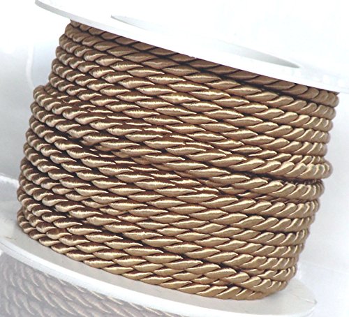 KORDEL 15m x 4mm SAND - BEIGE Drehkordel KORDELBAND Dekoband SCHLEIFENBAND Schnur