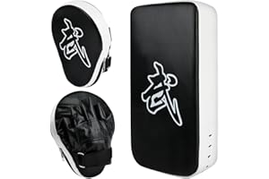 CENBEN 2-in-1 Punching Mitts and Kick Pad Set, Sports Kickboxing Training Set, Boxing Mitts Focus Pads and Taekwondo Kick Shield for Boxing, Kickboxing, Karate, Muay Thai, MMA Training