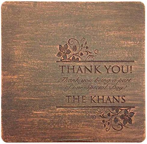 Personalized Wooden Coaster Box: Home or Office Use - 5.25" x 5.25" x 2"