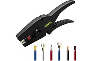 SIGANDG Selbsteinstellende Kabelabisolierzange (AWG 32-7/0.03-16mm²) Mit Abisolierautomatik & Schneidefunktion,Schieberegler zur Einstellung der Abisolierstärk,für Elektroinstallation,KFZ & Elektronik