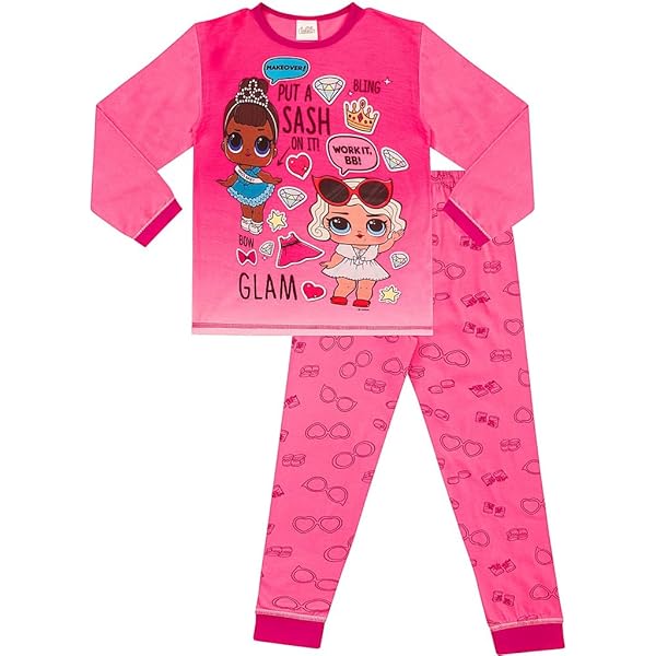 L.O.L. Surprise! Girls 4-10 Bon Voyage 2-Piece Pajama Set - 4 / Pink