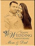 Incredible Gifts India Personalized Wedding Anniversary Gift - Engraved Photo Plaque (7 Inches X 5 Inches)