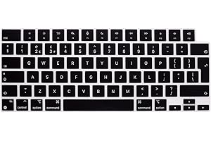 LUCOCIA Tastaturabdeckung für MacBook Air 13.6 A2681 und kompatibel mit MacBook Pro 14/16 Zoll A2779 A2442 A2780 A2485 mit M1 Pro/M1 Max/M2 2023-2021 Soft Silicon Tastatur-Hautschutz, UK/EU (Englisch)
