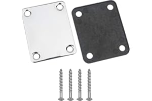 Unxuey Piastra per chitarra elettrica, cromata con tappetino in plastica, 4 viti di fissaggio per Fender Stratocaster Telecaster