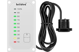 Briidea HRWL-01W Indicatore del livello per serbatoio d'acqua dolce, alimentato da DC 7-32 V, ideale per camper e roulotte