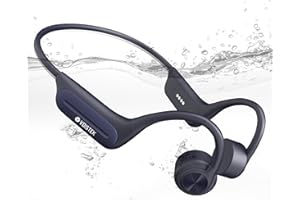 Voistek Knochenleitungs-Sportkopfhörer Bluetooth 5.3 IP68 wasserdicht, Offenes Ohr-Design 32GB MP3, ideal für Laufen, Wandern, Schwimmen & Radfahren (Blau)