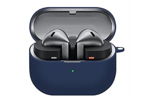 GIOPUEY Silikonowe etui kompatybilne z Samsung Galaxy Buds 3/3 Pro, ultracienkie, miękkie etui, dopasowany krój, odporne na upadki, nie brudzi się łatwo - granatowe