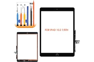 AGCUT 10.2" Screen Replacement for iPad 7th / 8th Gen Touch Screen for iPad 7 2019/8 2020 A2197 A2200 A2198 A2232 A2428 A2429 A2270 A2430 Digitizer Glass with Tools, Not LCD, With Home Button (Black)