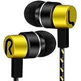 Amesor In-Ear Stereo Headphones Braided Wire | 1.1m Extension Cable Earphones and Extra Long Braided Wire - High-Resolution E