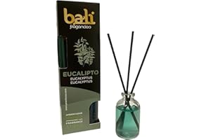 Bali fragancias Ambientador Mikado EUCALIPTO Difusor con varillas de ratán para tu salón, comedor o cualquier estancia de tu hogar, fragancias seleccionadas, Aromaterapia, Perfumado (30 ml)