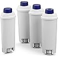 De'Longhi Coffee Machine Water Filter, Water Softening Filter, Coffee Machine Filter Replacement, Automatic Coffee Machines for Ecam Series, Pack of 4 Water Filters, DLSC321
