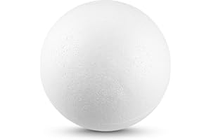 ‎NETUNO Netuno 5 Stück Styroporkugel 12 cm weiß Polystyrol Kugel Bastelkugel Rohling rund für DIY Basteln Hobby Kunst Schule Weihnachtsdeko Weihnachtsbaum Kugeln Dekoration