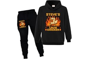 KIAMSEAY Lava Chicken Unisex Kids Boys Girls Hoodie+Pants Cotton Tracksuit Set