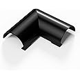 D-Line Clip-Over Micro+ Flat Bend Black - Use to change direction of 20x10mm Trunking lengths by 90-degree on flat surfaces - 1-Pack