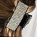 QueenMee Diamante Hair Clip Diamante Hair Claw Clip Rhinestone Hair Claw Rhinestone Hair Clip Crystal Hair Clip Crystal Hair Claw Black Crystal Hair Clip Medium Hair Claw Clamp Hair Jaw Hair Clamp 90 degrees