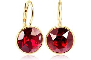 925 Ohrringe Gold mit Kristallen Ohrhänger kurz NOBEL SCHMUCK