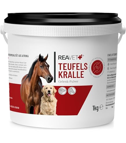 Produktbild von GreenPet Teufelskralle Pulver Für Hunde, Pferde & Katzen – Natürliche Gelenkunterstützung Aus 100% Wurzelextrakt