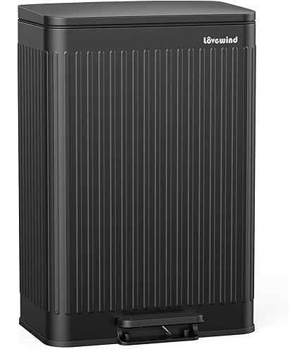 Kitchen Move - Poubelle De Cuisine Automatique 60L SILVERLAKE En Acier Inox Avec Cerclage Ouverture Papillon Grande Capacite